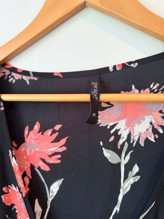 Garage Size 16 V-Neck Wrap Dress