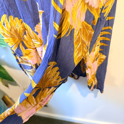 Studio Curve Size 10 Tropical Floral Print Shirt Dress