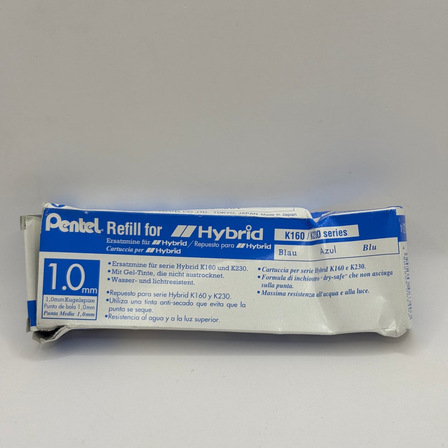 Pentel Hybrid Gel Pen Refills Blue 1.0mm Box of 12 K160 K230
