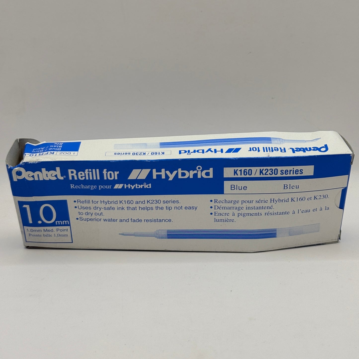 Pentel Hybrid Gel Pen Refills Blue 1.0mm Box of 12 K160 K230