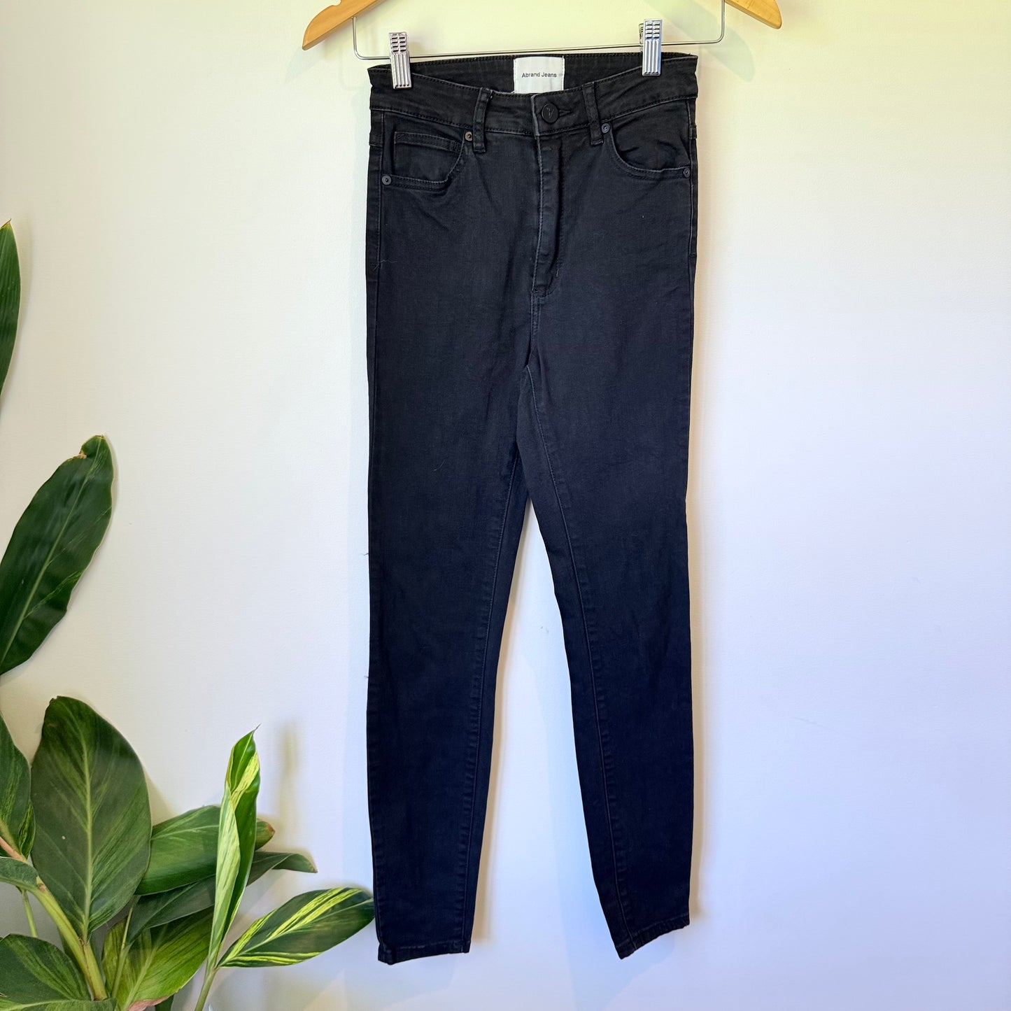 Abrand Jeans Size 6/24 Black High Skinny Jeans