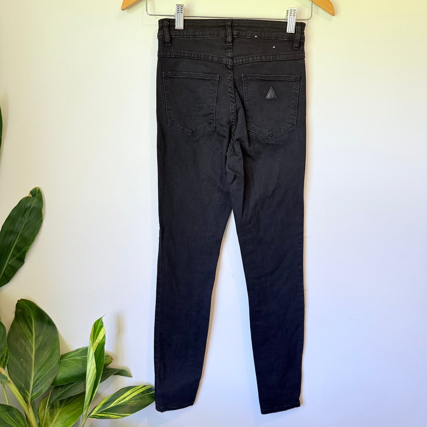 Abrand Jeans Size 6/24 Black High Skinny Jeans