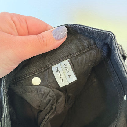 Abrand Jeans Size 6/24 Black High Skinny Jeans