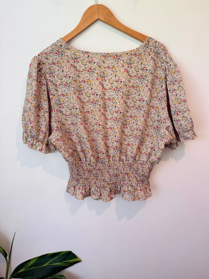 Shein Size 3XL | U/Arm to U/Arm 59cm Floral Cropped Top
