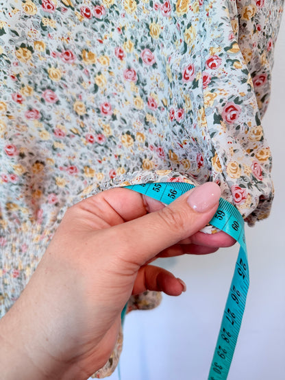 Shein Size 3XL | U/Arm to U/Arm 59cm Floral Cropped Top