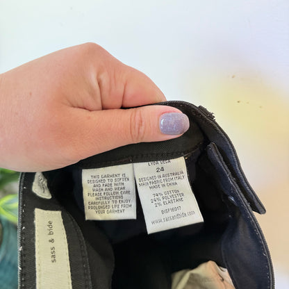 Sass & Bide Size 24 Mid-Rise Skinny Jeans