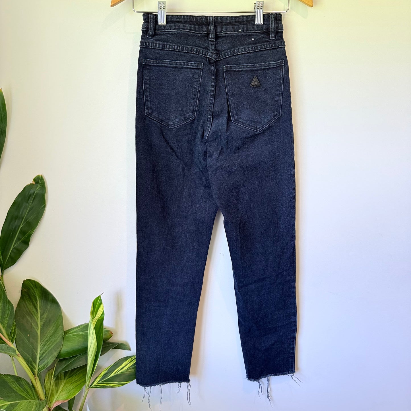 Abrand Jeans Size 26 Blue Denim Jeans with Fray Hem