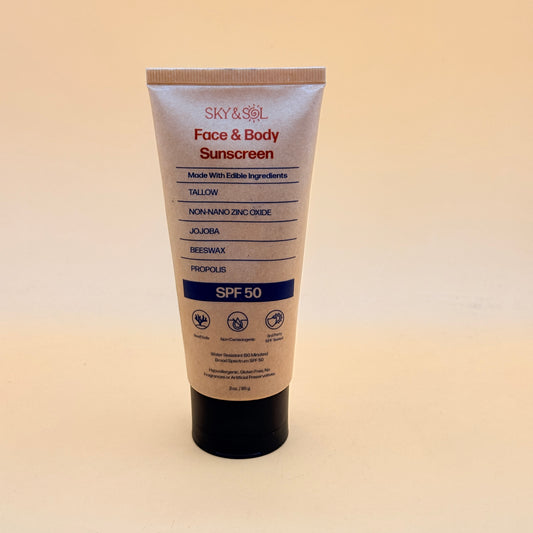 Sky & Sol Face & Body Sunscreen SPF50 Natural Zinc 85g