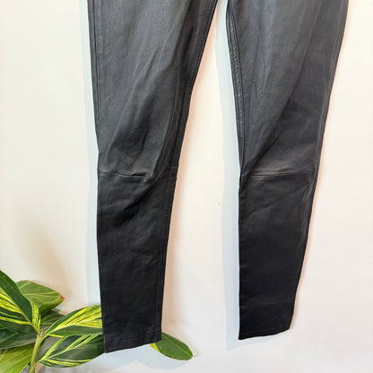 Unbranded Black Faux Leather Skinny Pants - Size S / 64cm Waist