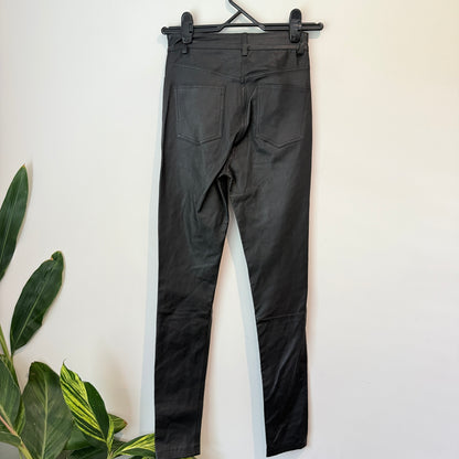 Unbranded Black Faux Leather Skinny Pants - Size S / 64cm Waist
