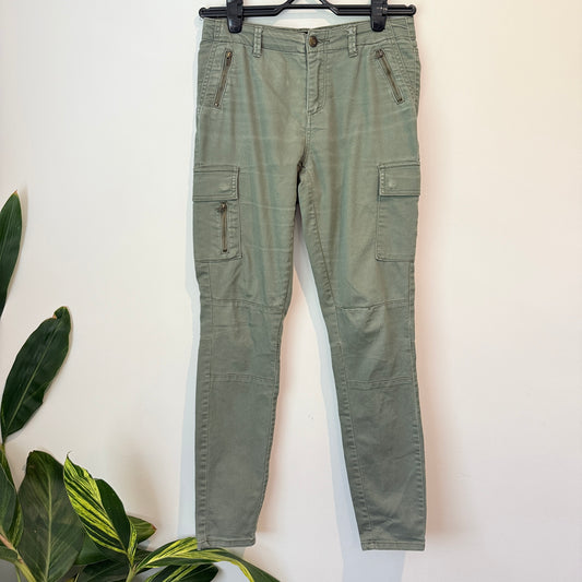 Jay Jays Olive Green Skinny Cargo Pants - Size 8