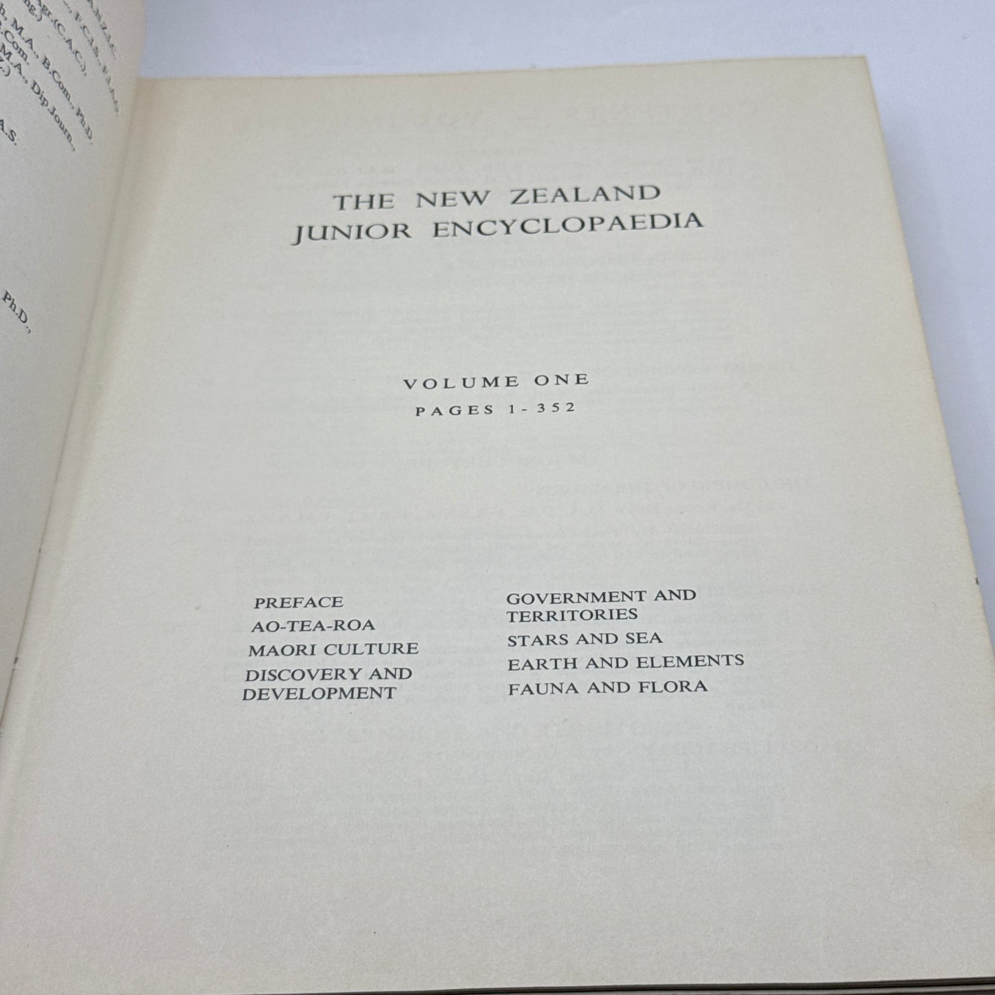 The New Zealand Junior Encyclopaedia Volume 1 (1961-62)