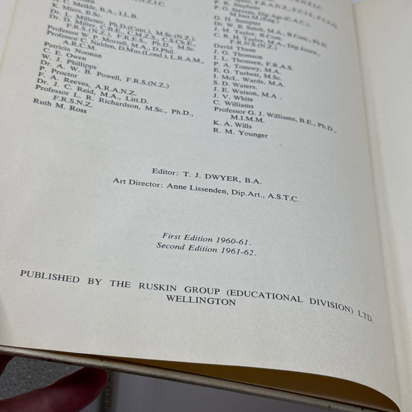 The New Zealand Junior Encyclopaedia Volume 1 (1961-62)