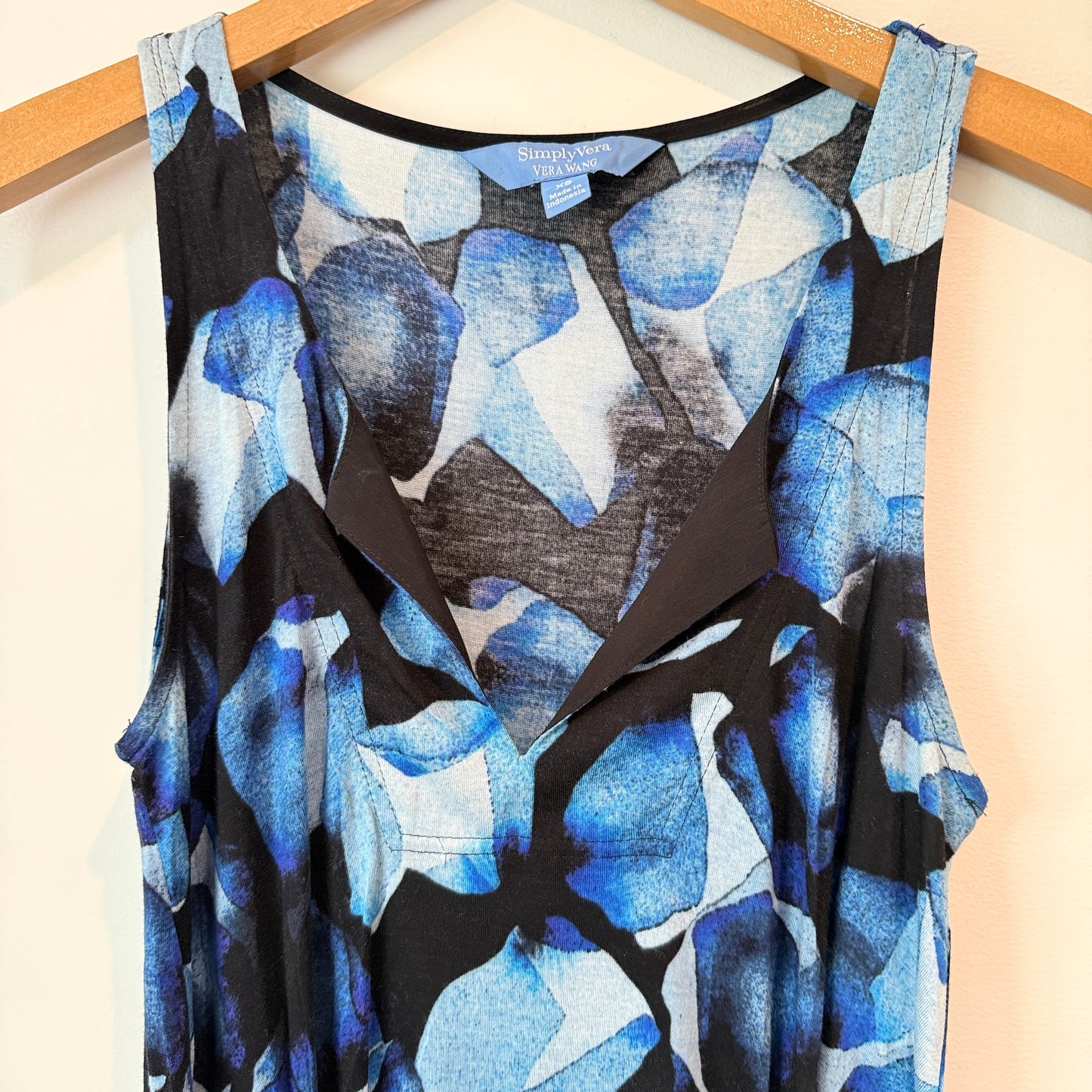 Simply Vera VERA WANG Dress - Blue Abstract Floral - Size XS