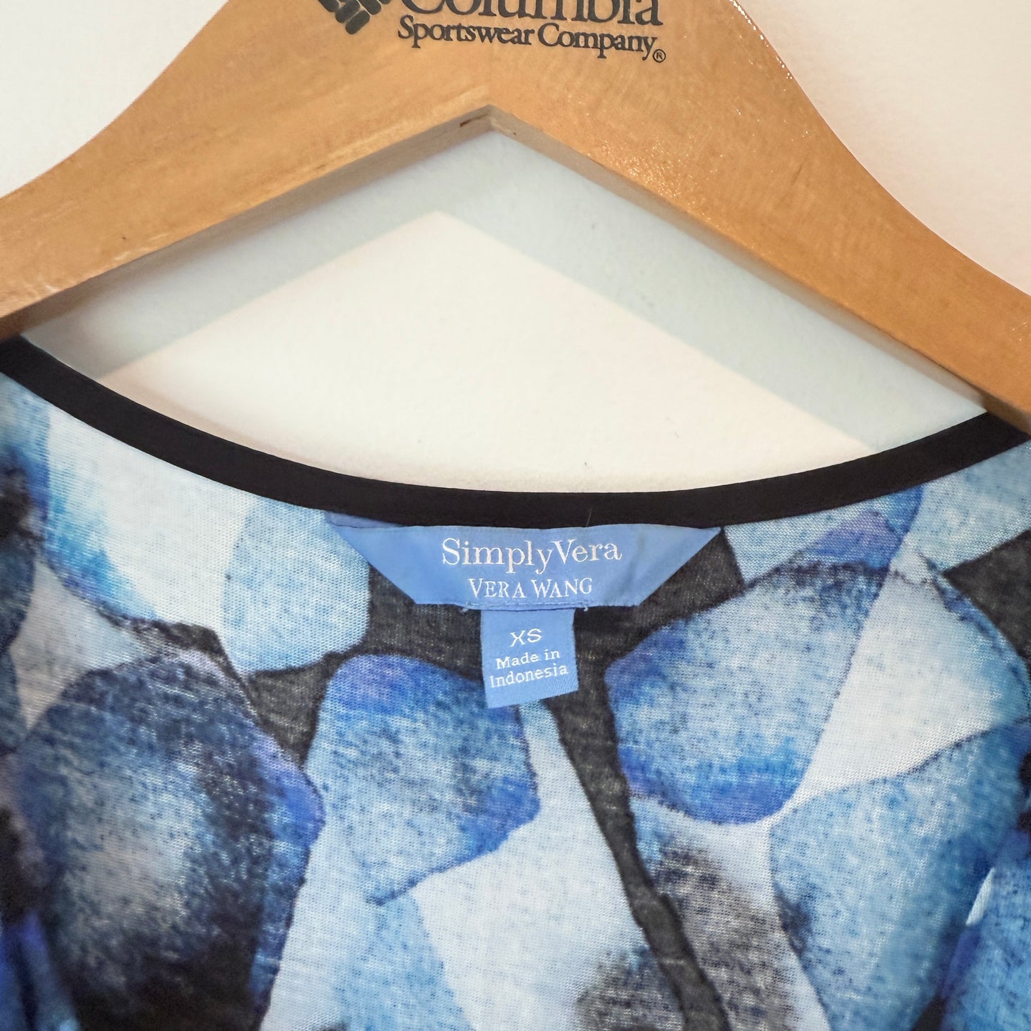 Simply Vera VERA WANG Dress - Blue Abstract Floral - Size XS