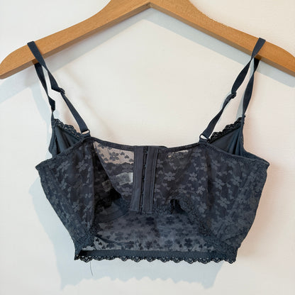 GLASSONS Lace Bralette- Black - Size 10