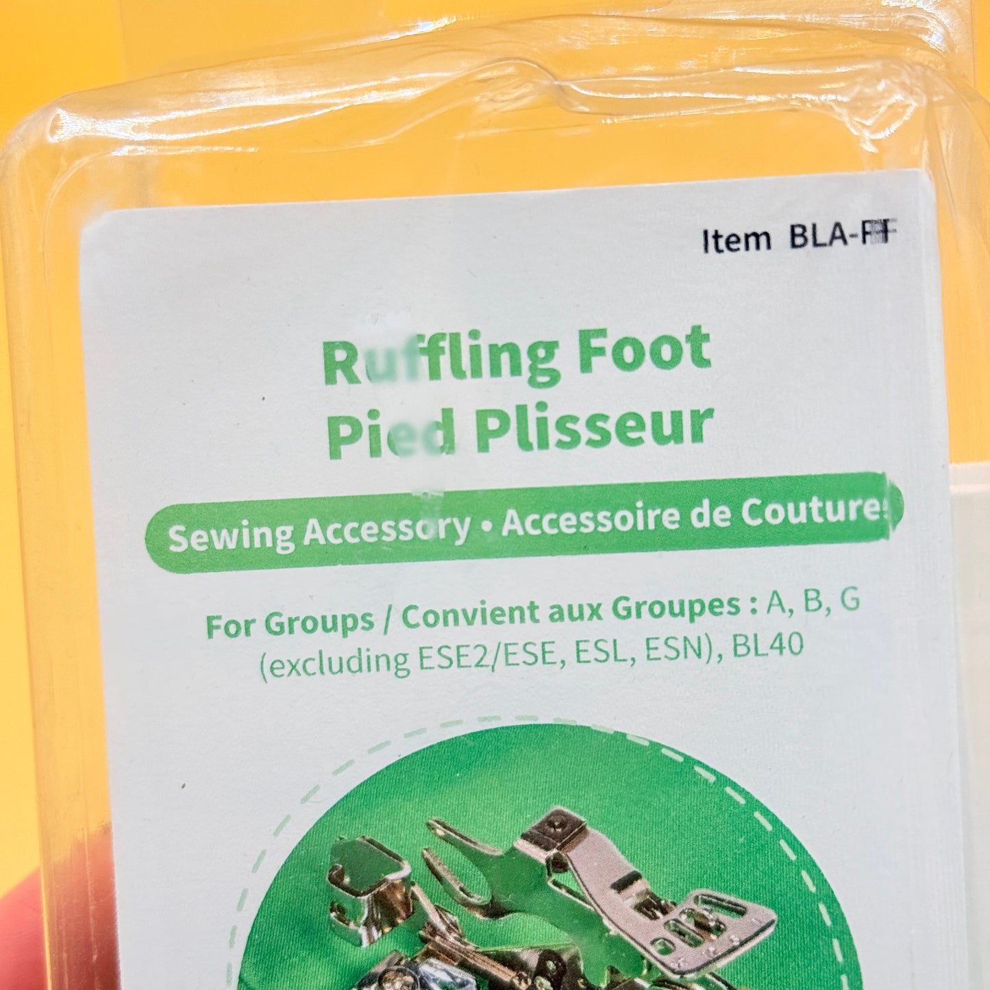 Baby Lock Ruffler Foot BLA-RF Sewing Machine Attachment