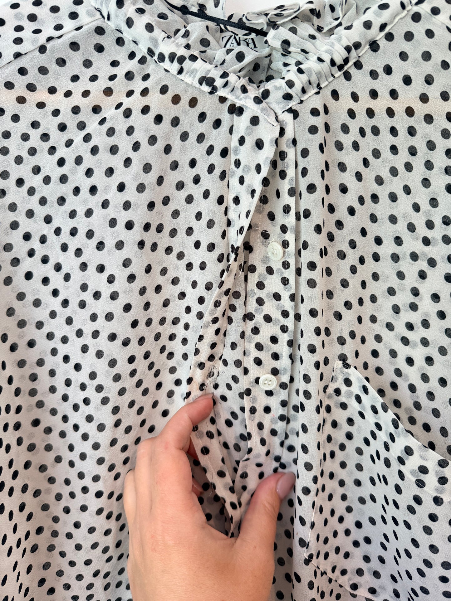 Zara Size XS Polka Dot Blouse