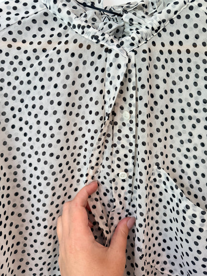 Zara Size XS Polka Dot Blouse