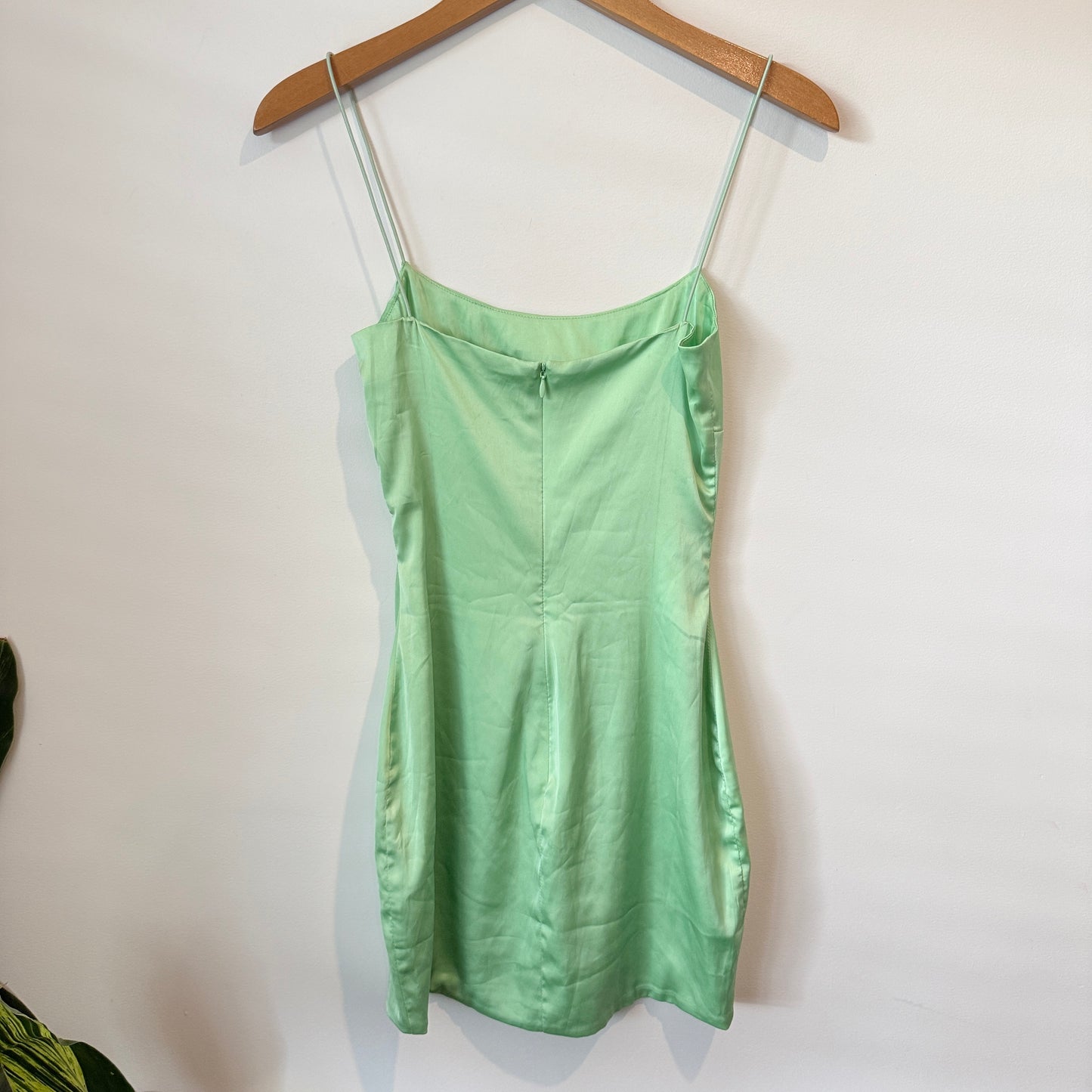 OH POLLY Dress - Neon Green Rhinestone Cutout - Size 6