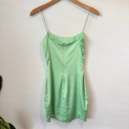 OH POLLY Dress - Neon Green Rhinestone Cutout - Size 6