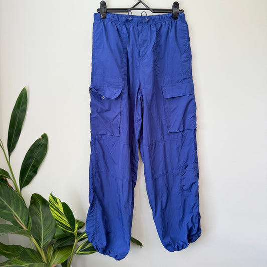 COTTON ON BODY Pants Bright Blue Nylon Cargo - Size M