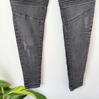 ninesix ny 96  Washed Black Biker Jeans - 72cm Waist