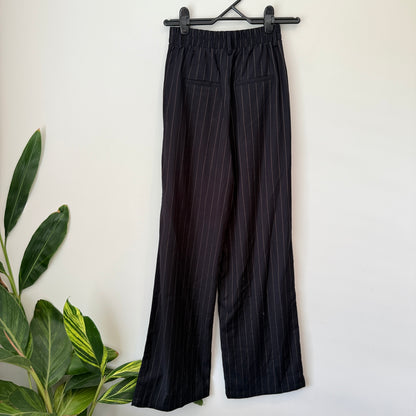 Dotti Pants - Black Pinstripe Wide Leg - Size 6