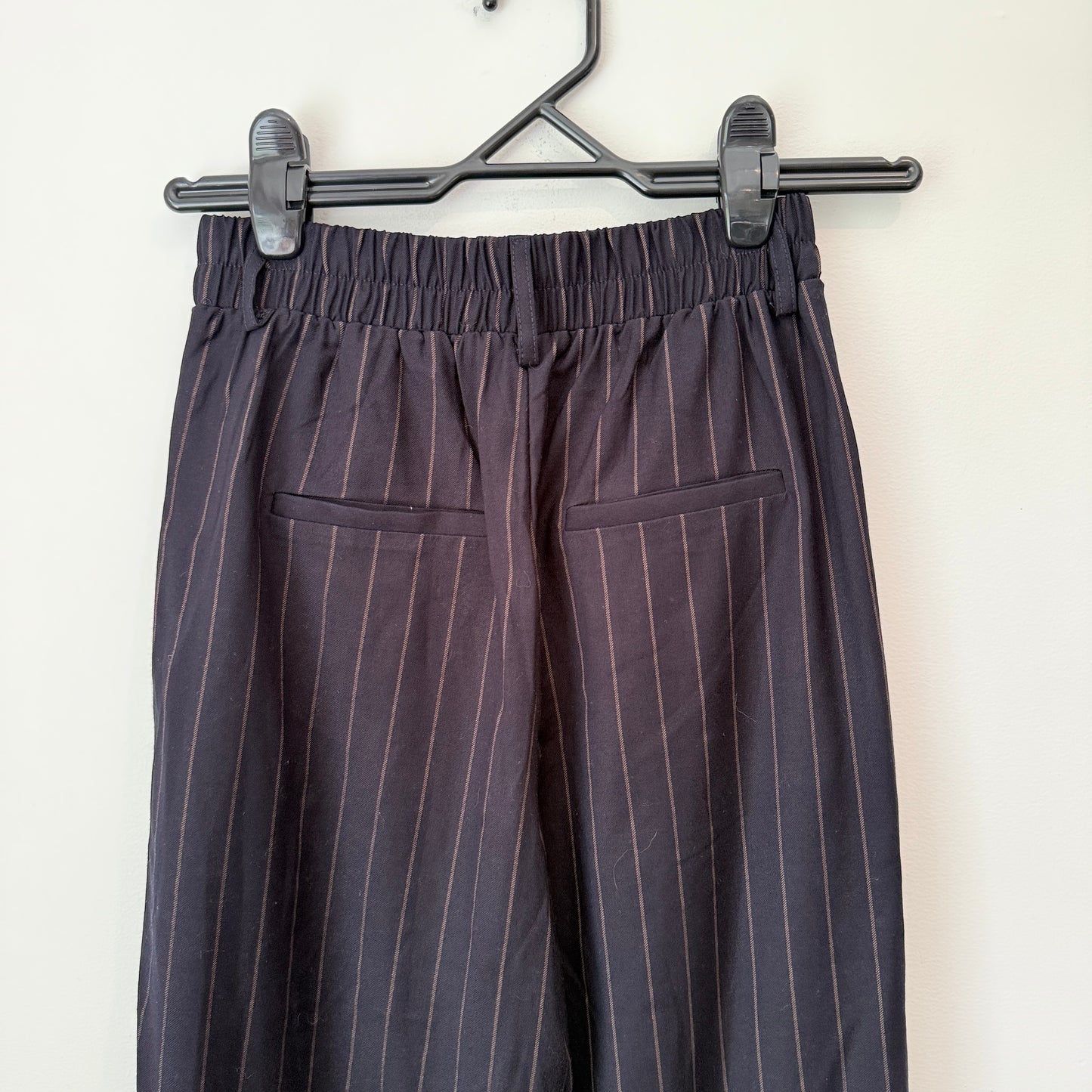 Dotti Pants - Black Pinstripe Wide Leg - Size 6