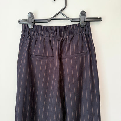 Dotti Pants - Black Pinstripe Wide Leg - Size 6