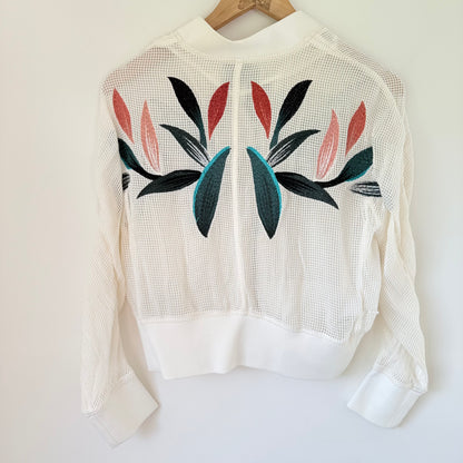 Country Road Size 6 White Floral Full-Zip Jacket