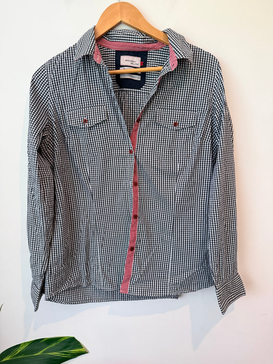 Redgreen Size 40 Gingham Button-Up Shirt