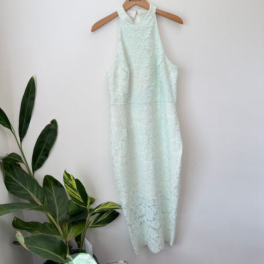 FRESH SOUL Dress - Mint Green Lace Halter 46cm U/Arm
