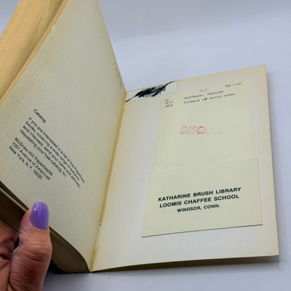 Primacy or World Order by Stanley Hoffmann