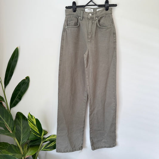 COTTON:ON Jeans Khaki/Olive Loose Straight - Size 6
