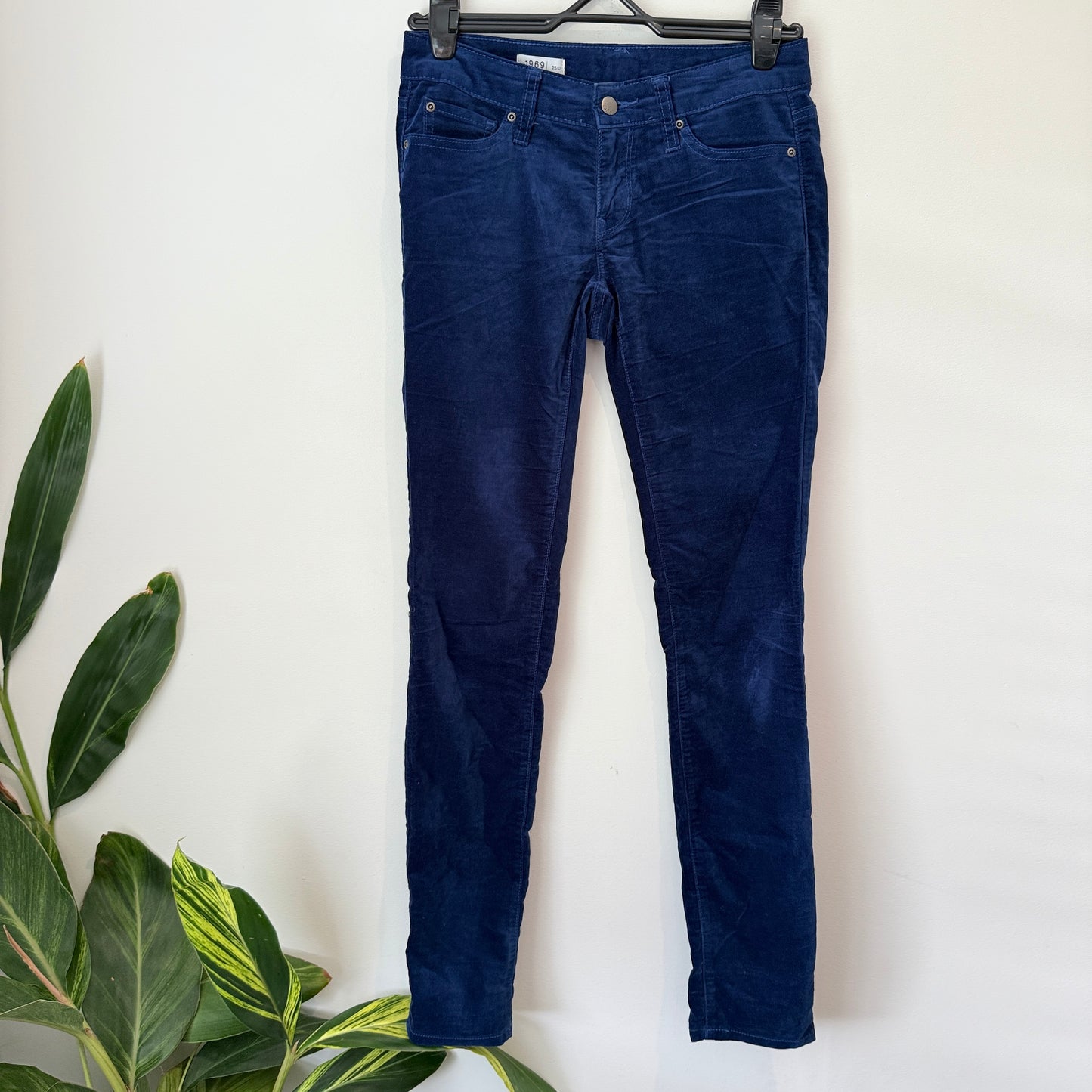 GAP 1969 Jeans Navy Blue Corduroy Skinny - Size 25/0