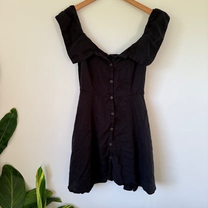 Cotton:On Size S Black Button-Down Dress