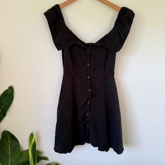 Cotton:On Size S Black Button-Down Dress