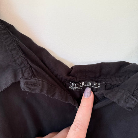 Cotton:On Size S Black Button-Down Dress