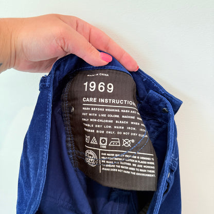 GAP 1969 Jeans Navy Blue Corduroy Skinny - Size 25/0