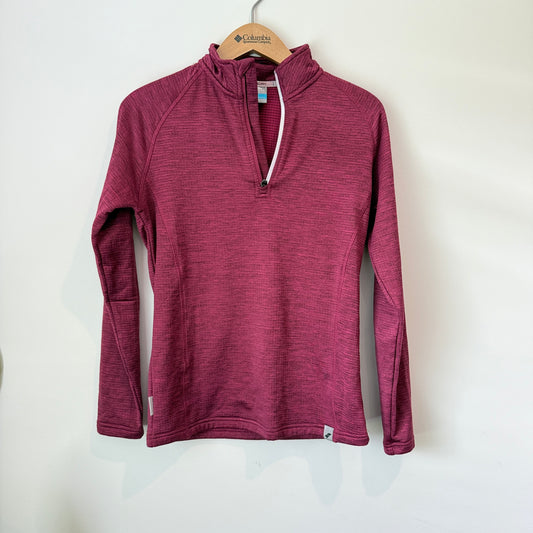 TRESPASS Pullover Maroon/Berry Half-Zip QuickDry - Size 10