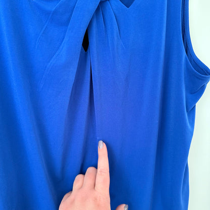 Nine West Size XL Blue Sleeveless Blouse