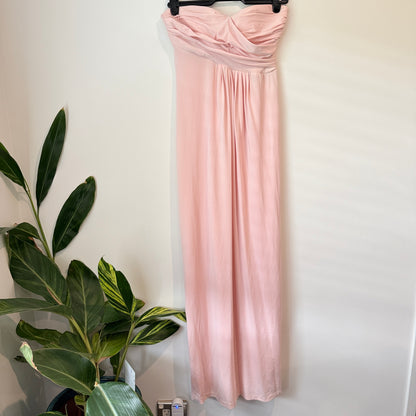 Light Pink Strapless Maxi Dress - U/Arm 39cm