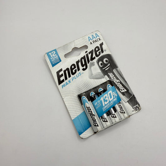 Energizer max plus - aaa x 4 - general purpose batteries original photo - what’s new stationery