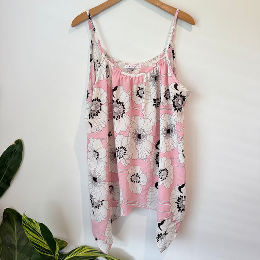 Rosegal Camisole Pink White Floral - Size 3X