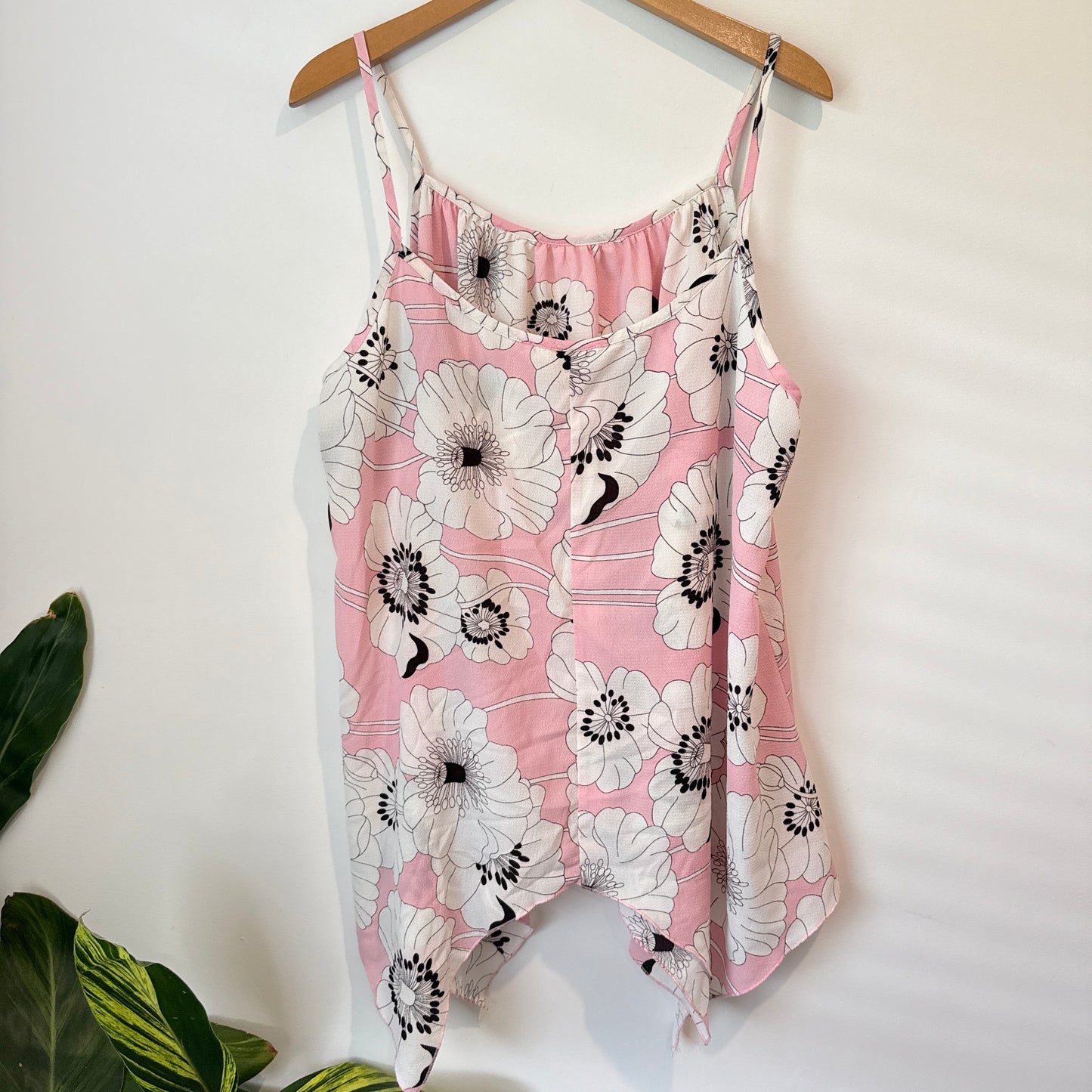 Rosegal Camisole Pink White Floral - Size 3X