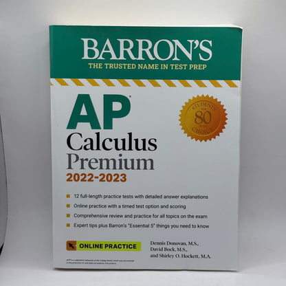 Barron’s AP Calculus Premium 2022–2023