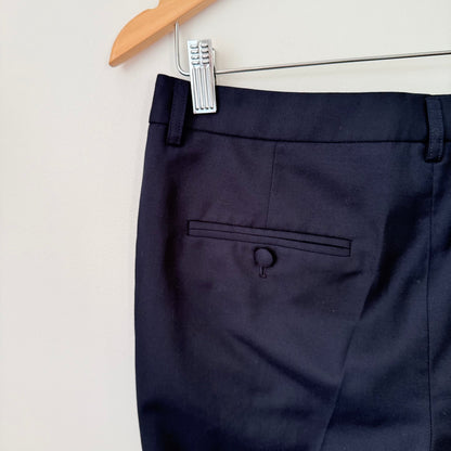 Yvonne Benneti 76cm Waist Navy Wool Tailored Dress Trousers