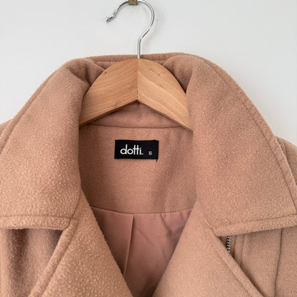 Dotti Size 10 Beige Overcoat