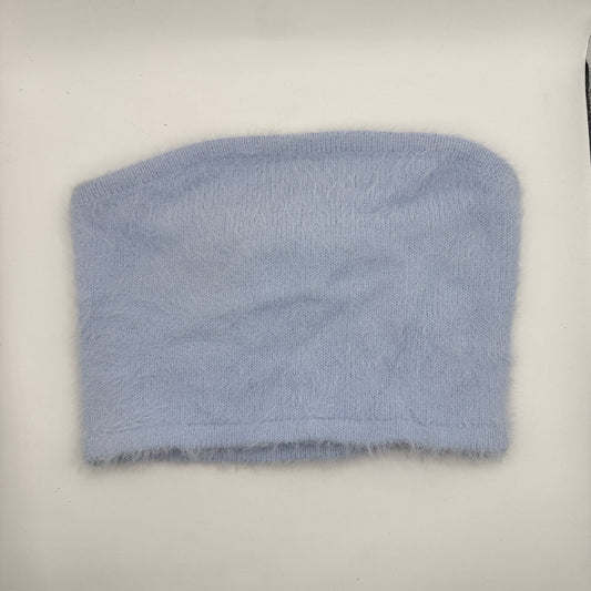 Glassons Fuzzy Knit Tube Top – Light Blue / Lilac Size S